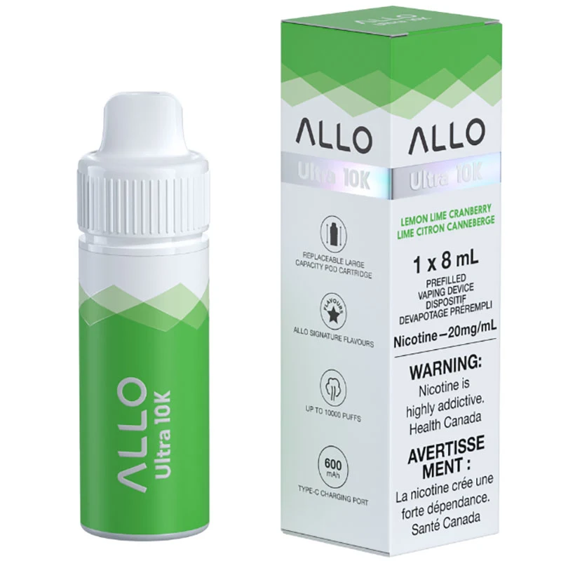 Buy Allo Ultra 10K Hybrid Disposable Kit: Lemon Lime Cranberry (8Ml)