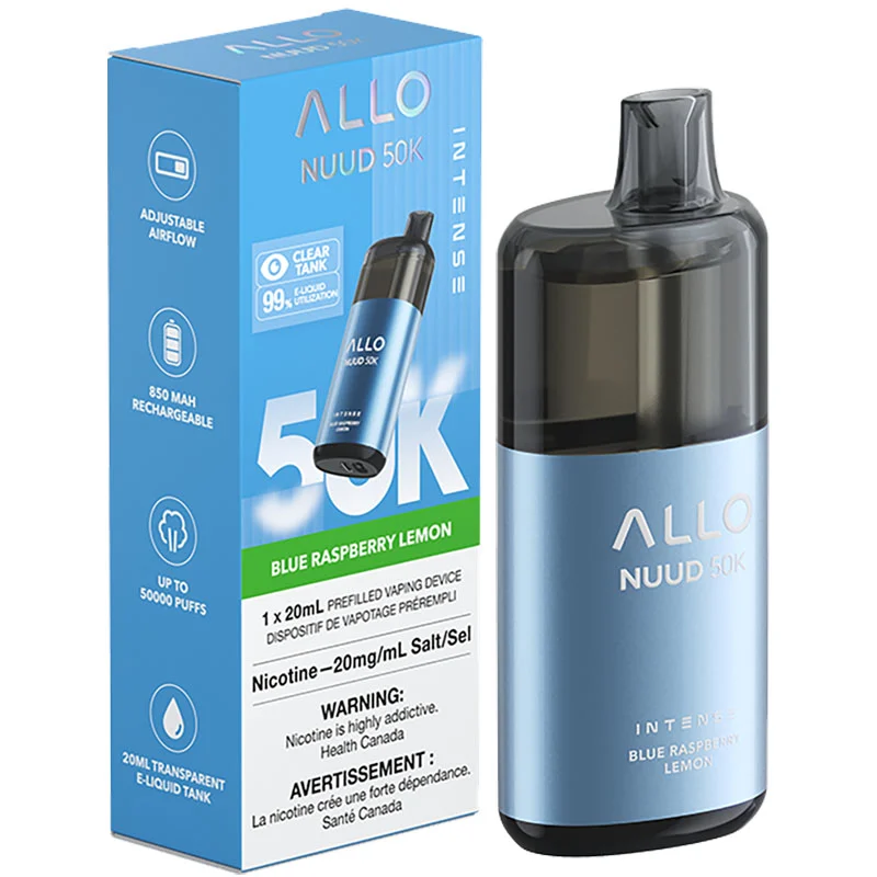Buy Allo NUUD 50K Disposable Vape: Blue Raspberry Lemon (20mL)