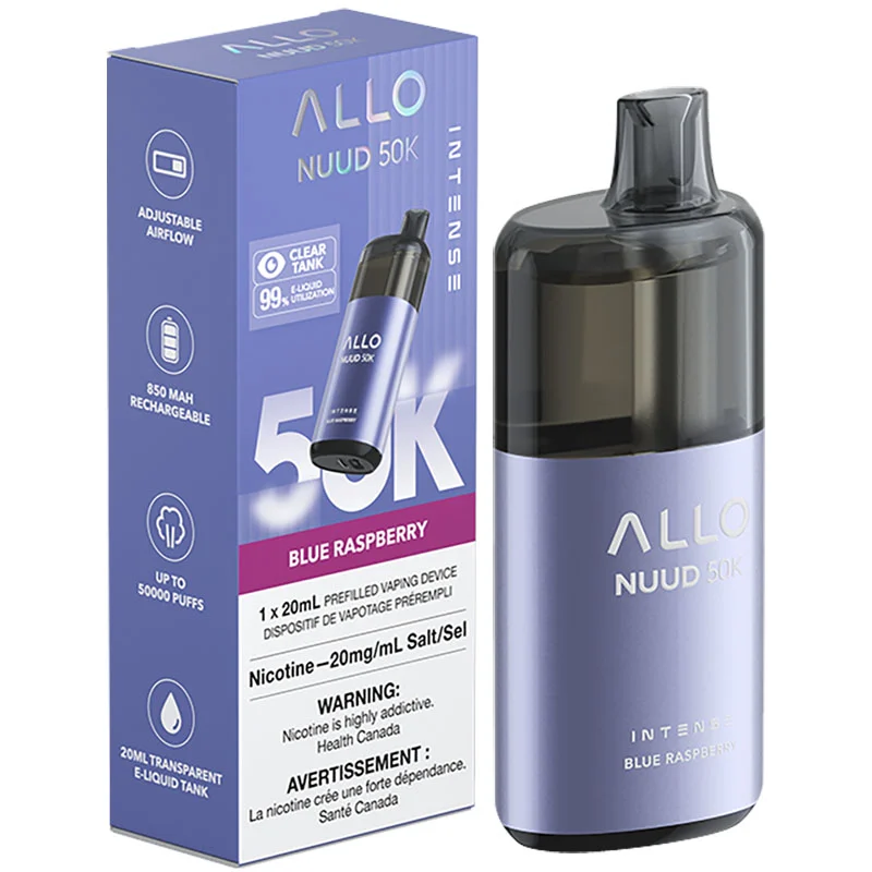 Buy Allo NUUD 50K Disposable Vape: Blue Raspberry (20mL)