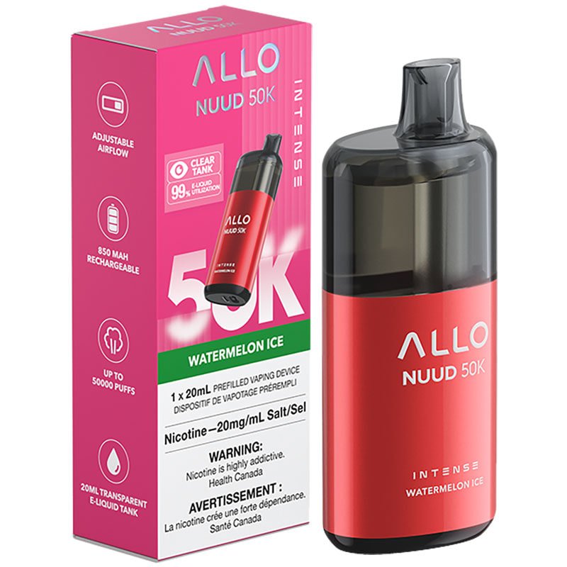 Buy Allo NUUD 50K Disposable Vape: Watermelon Ice (20mL)