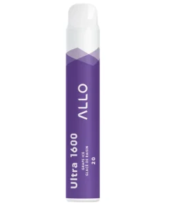 Buy Allo Ultra 1600 Disposable Vape: Grape Ice (6mL)
