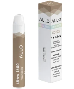Buy Allo Ultra 1600 Disposable Vape: Classic Tobacco (6mL)