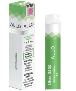 Buy Allo Ultra 2500 Disposable Vape: Lemon Lime Cranberry (8mL)