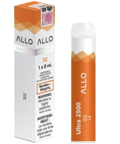 Buy Allo Ultra 2500 Disposable Vape: Peach (8mL)