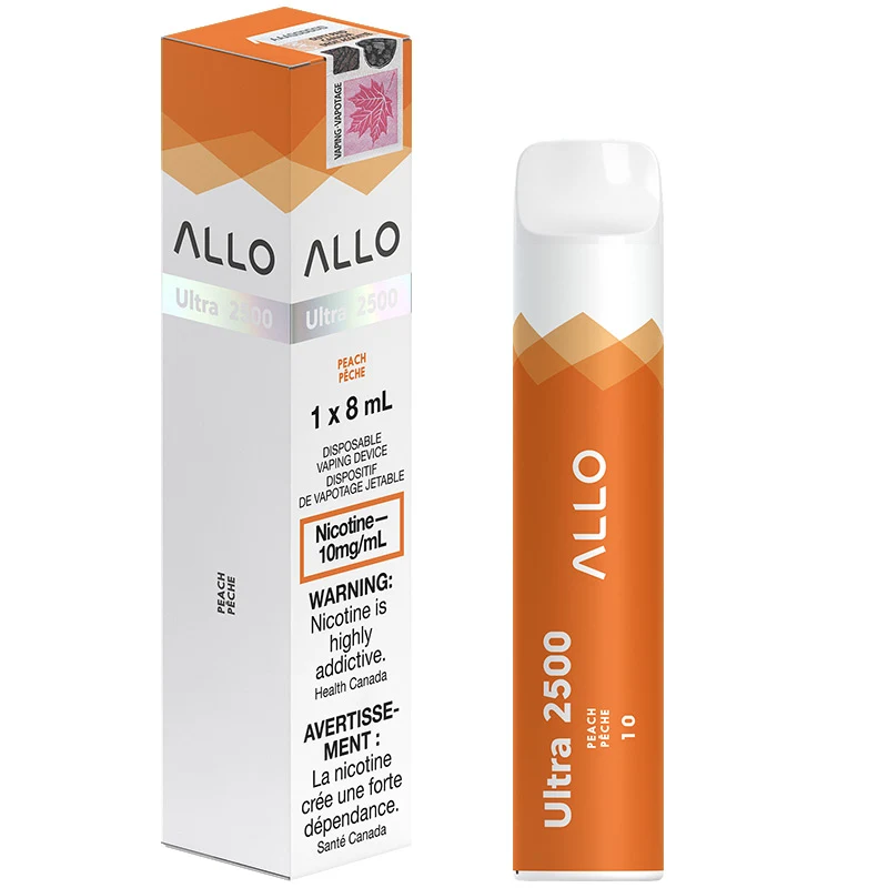 Buy Allo Ultra 2500 Disposable Vape: Peach (8mL)